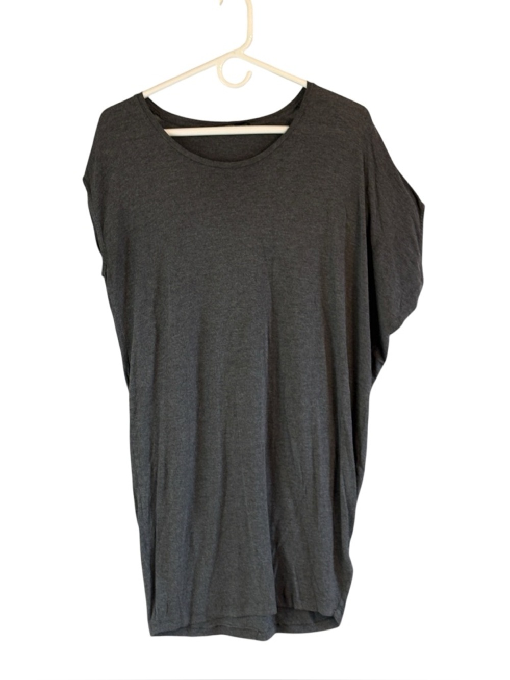 All Saints Pari Draped Womens Size 6 Gray Soft Jersey Mini Dress
